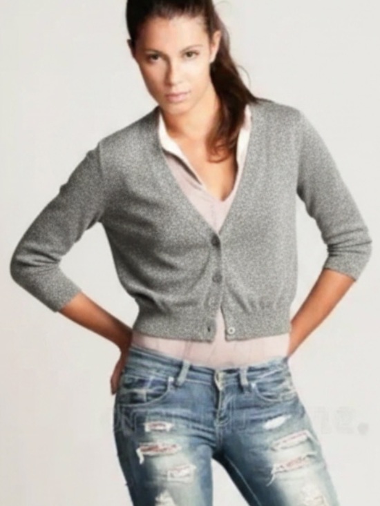 Zaraknit Sweaters - ZARAKNIT Metallic Gray Cropped Cardigan 🔥 - Size Small, Excellent Condition